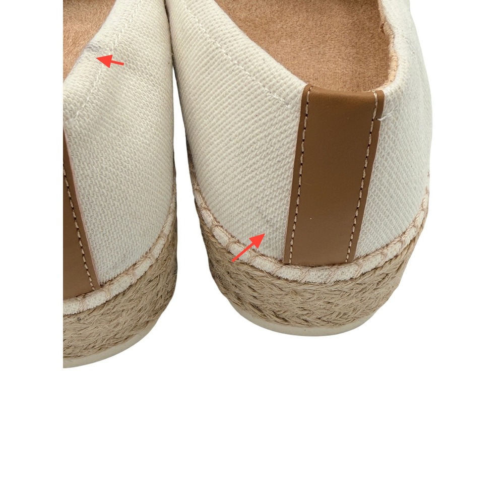 Dr. Scholl's Cream‎ Canvas Espadrille Spring Loafer Slip-on Women's 7.5 M Jute - Picture 4 of 14